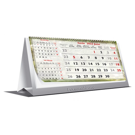 Calendar de birou triptic