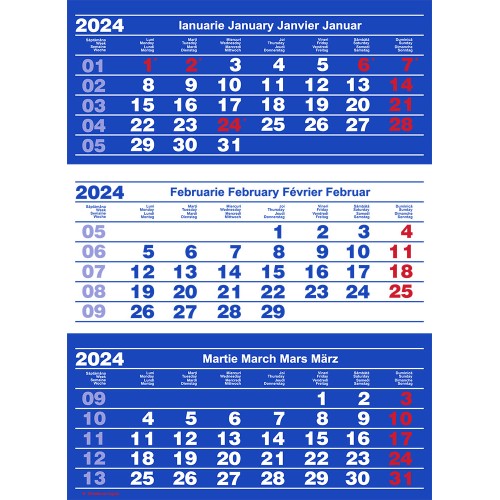 Calendar de birou triptic "Miniclasic"