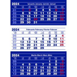 Calendar triptic cu spirala - Classic