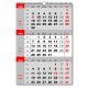 Calendar Triptic doua culori 2025