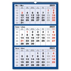 Calendar Triptic trei culori 2021 Calendar Triptic trei culori 2021