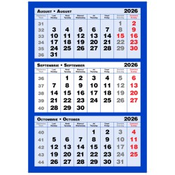 Calendar Triptic trei culori 2026