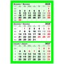 Calendar Triptic trei culori 2026