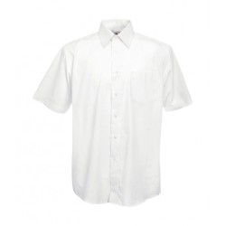 Camasa maneca scurta Fruit of the Loom Poplin alba