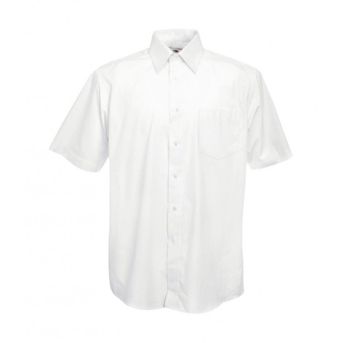 Camasa maneca scurta Fruit of the Loom Poplin alba