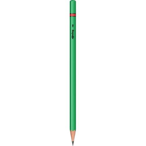 Creion Grafit Rotring Woodcase Neon Green HB