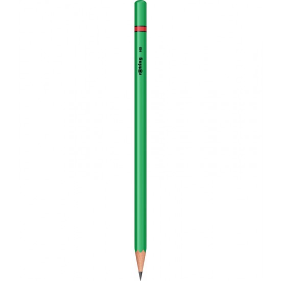 Creion Grafit Rotring Woodcase Neon Green HB