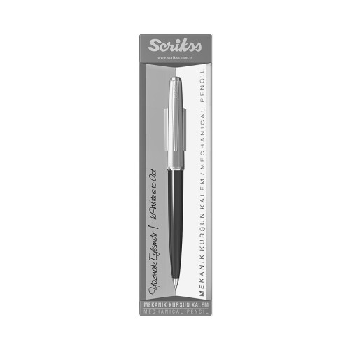 Creion mecanic 0.7 Scrikss Metropolis 78 Black Chrome CT 