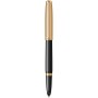 Stilou 18k Nib Parker 51 Royal DeLuxe Black GT