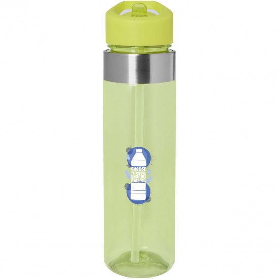 Bidon sport tritan 650 ml cu capac flip si pai Dylan  Bidon sport tritan 650 ml cu capac flip si pai Dylan