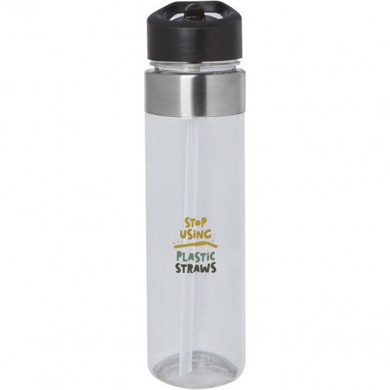 Bidon sport tritan 650 ml cu capac flip si pai Dylan  Bidon sport tritan 650 ml cu capac flip si pai Dylan