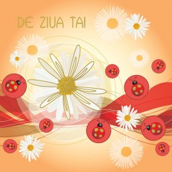 Felicitare De ziua ta, margarete si buburuze