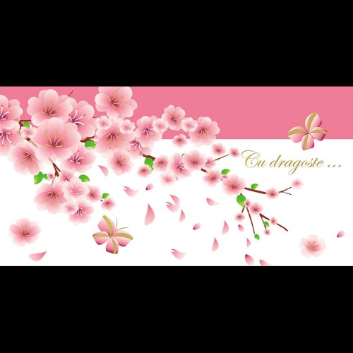 Felicitare Martie - flori de mar
