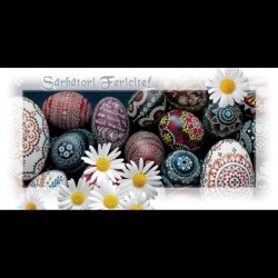 Felicitare Paste - oua incondeiate Felicitare Paste - oua incondeiate