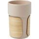 Pahar ceramic Fika 340 ml cu manson de bambus