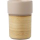 Pahar ceramic Fika 340 ml cu manson de bambus