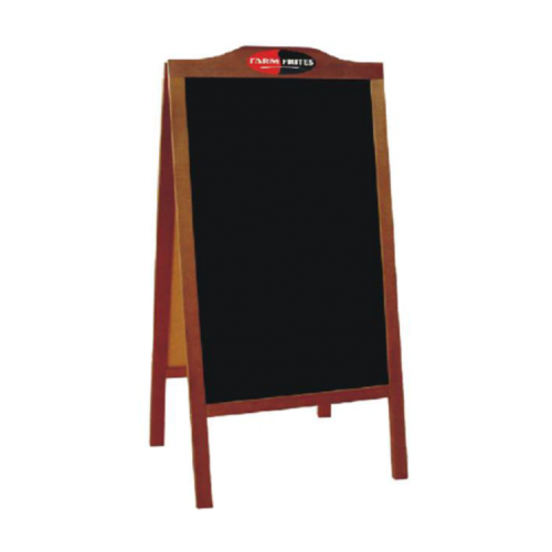 info Stand Lemn Tip A cu header pentru logo