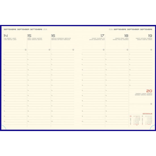 Agenda New Karachi Gold 21x27cm saptamanala