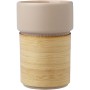 Pahar ceramic Fika 340 ml cu manson de bambus