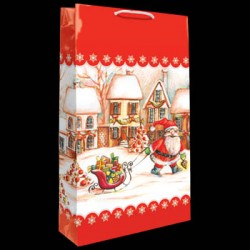 Punga cadou Mos Craciun cu sanie