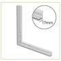 Rama aluminiu 17 mm pentru print textil