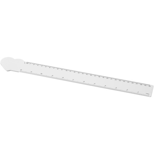 Rigla din plastic  30 cm in forma de inima Tait