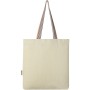Sacosa bumbac reciclat cu manere tesute  Rainbow 