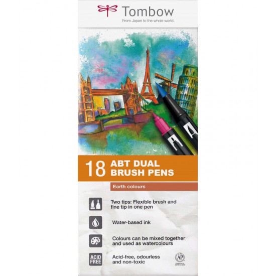 Set 18  markere Tombow - Earth Colours