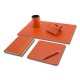 Set birou lux 5 piese Base din piele regenerata Set birou lux 5 piese Base din piele regenerata