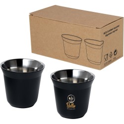 Set cesti expresso inox Duo 80 ml 
