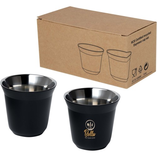 Set cesti expresso inox Duo 80 ml 