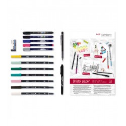 Set creativ Lettering 16 piese Tombow Set creativ Lettering 16 piese Tombow