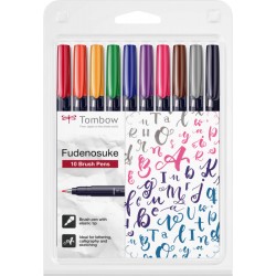 Set markere 10 Culori Tombow - Hard Small Writing Marker Caligrafic