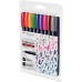 Set markere 10 Culori Tombow - Hard Small Writing Marker Caligrafic