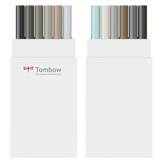 Set markere 12 Culori Tombow - Grey Colours