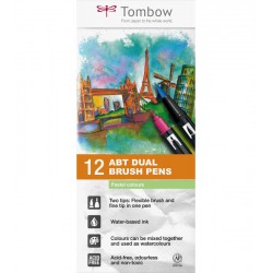 Set markere 12 Culori Tombow - Pastel Colours Set markere 12 Culori Tombow - Pastel Colours