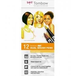 Set markere  12 Culori Tombow - Portrait Colours Set markere  12 Culori Tombow - Portrait Colours