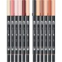 Set markere  12 Culori Tombow - Portrait Colours
