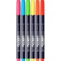 Set markere 6 Fudenosuke neon Tombow