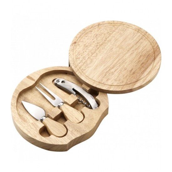Set pentru branza in suport de lemn Mara