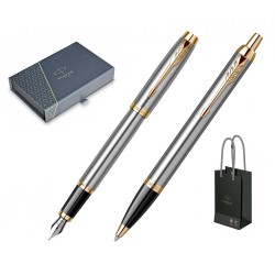 Set Stilou + Pix Parker IM Royal Brushed Metal GT Set Stilou + Pix Parker IM Royal Brushed Metal GT