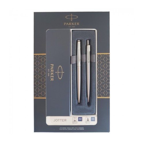 Set Stilou + Pix Parker Jotter Royal Standard Stainless Steel CT