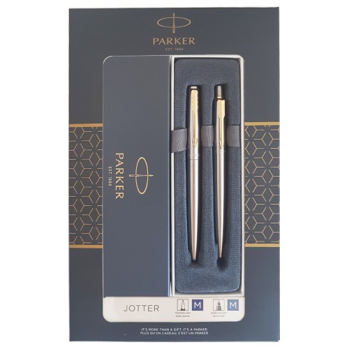Set Stilou + Pix Parker Jotter Royal Standard Stainless Steel GT