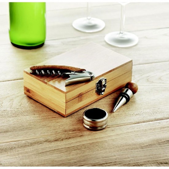 Set de vin in cutie din bambus Titian Set de vin in cutie din bambus Titian