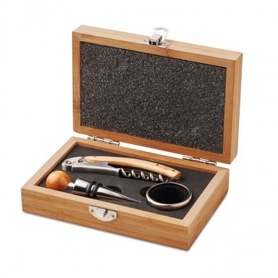 Set de vin in cutie din bambus Titian Set de vin in cutie din bambus Titian
