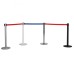 Stalp delimitare cu cordon textil retractabil Stalp delimitare cu cordon textil retractabil