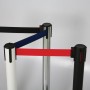 Stalp delimitare cu cordon textil retractabil
