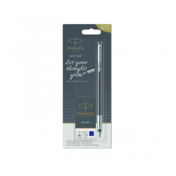 Stilou Parker-Vector negru + set 5 cartuse albastre