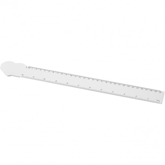 Rigla din plastic 30 cm in forma de inima Tait Rigla din plastic 30 cm in forma de inima Tait