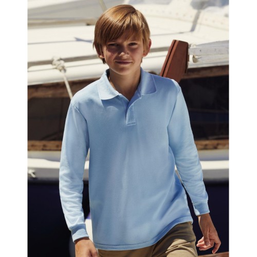 Tricou polo maneca lunga Fruit of the Loom  65/35 copii